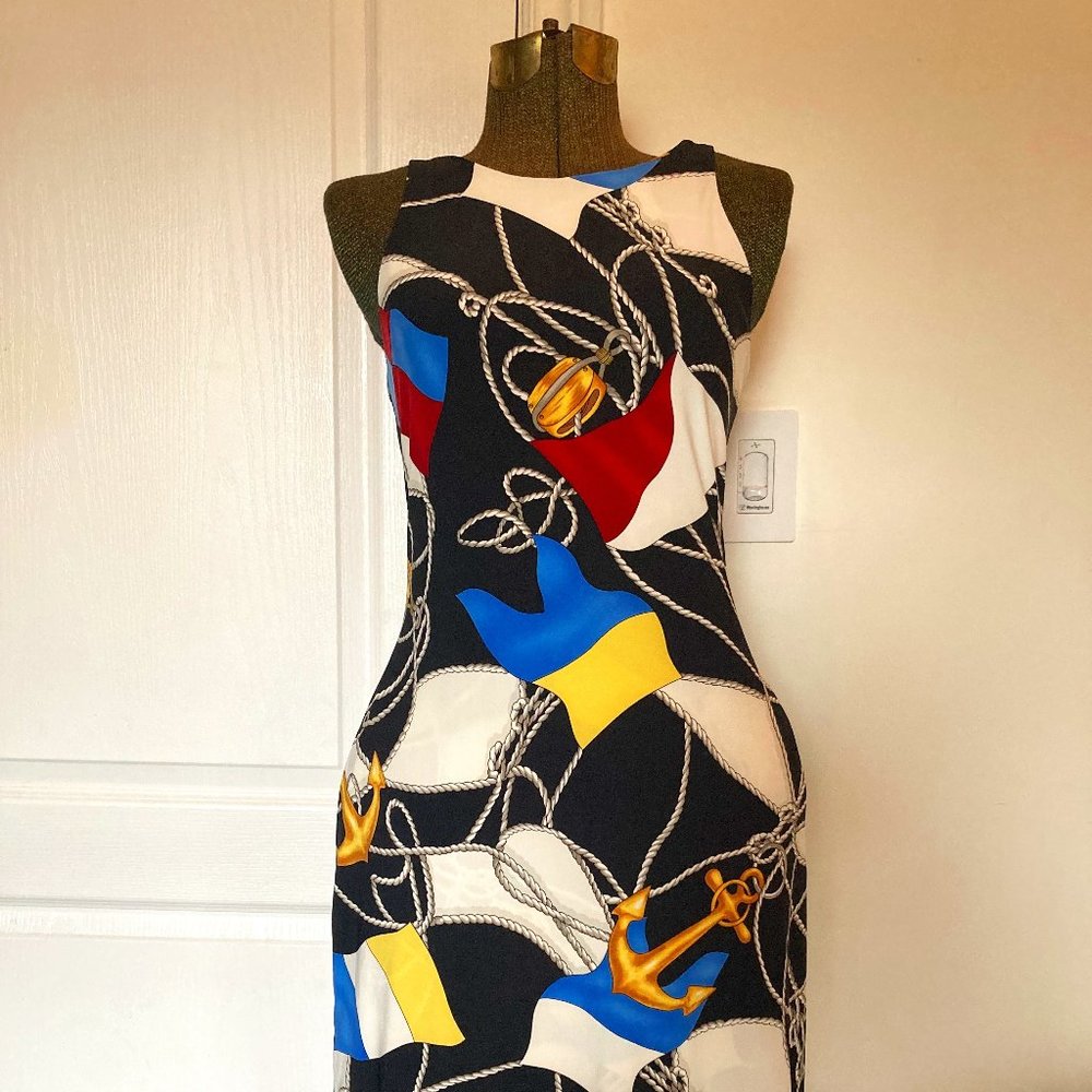 Soft draped Ralph Lauren Nautical Dress